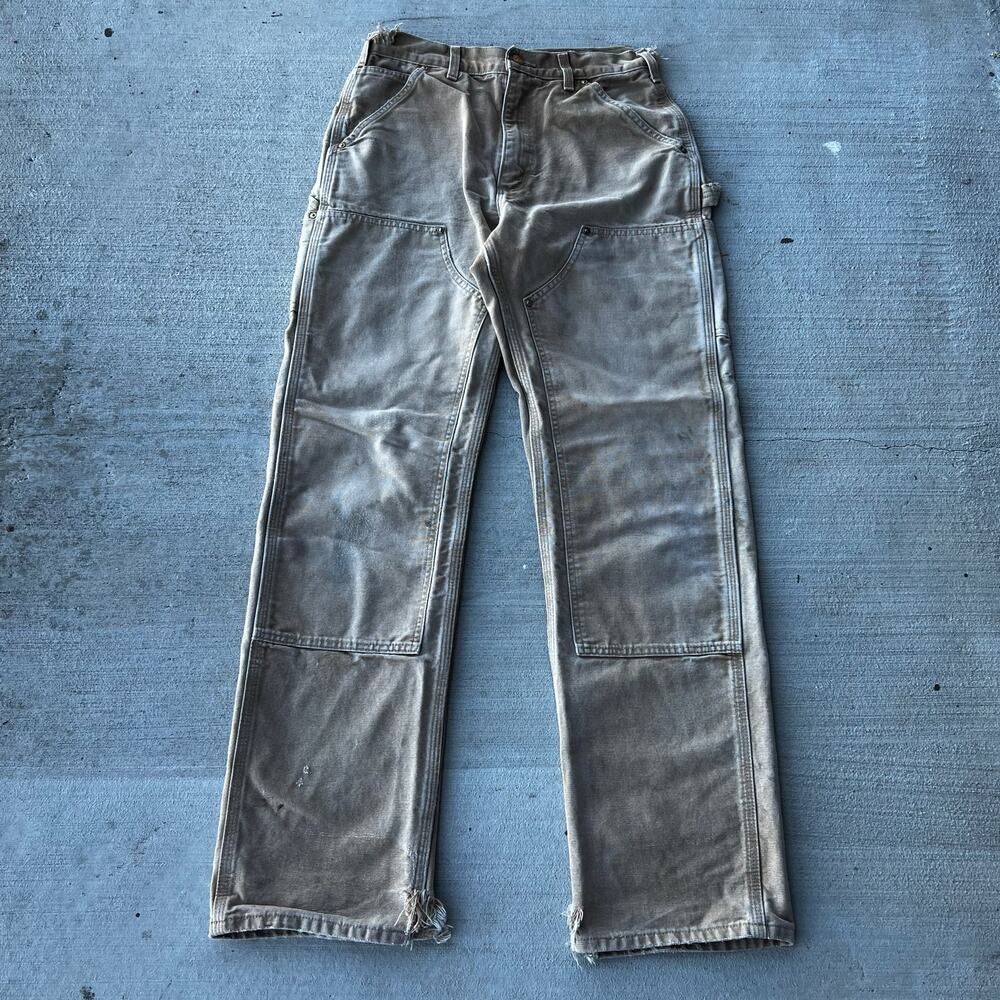 Carhartt faded brown double knee work wear carpenter pants
